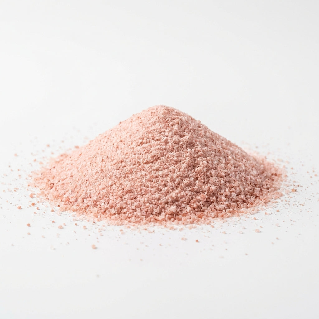 Himalaya Salz fein gemahlen – rosa Himalaya-Salz Haufen